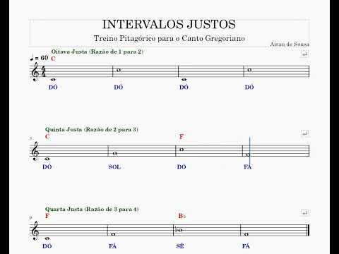 Intervalos justos: treino pitagórico para o canto gregoriano