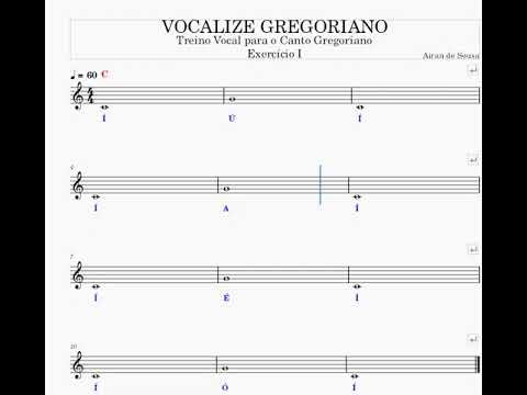 Vocalize gregoriano: exercício I